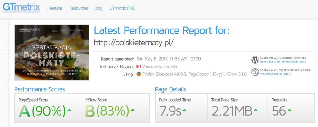 Optymalizacja strony test